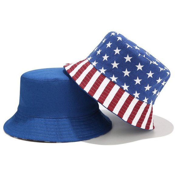 4th of July-Patriotic Bucket Hat American Flag Hat - Picture 1 of 4